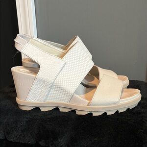 Sorel Cream Wedge Sandals